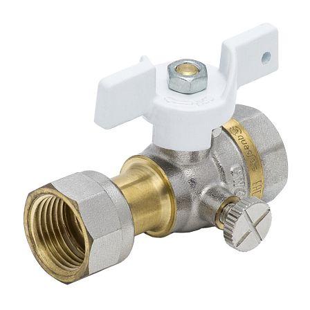 Кран шар. 3-ходовой для манометра G1/2" Ру40 ВР/накидная гайка Aquasfera