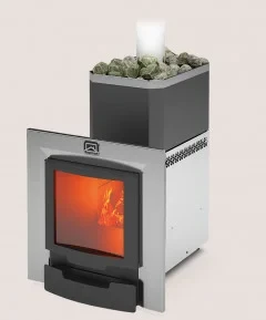 Печь для бани Русь-18 ЛНЗП Профи Панорама (1.1) без двери 16"/обрамления