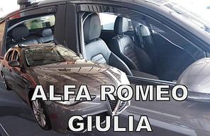 Ветровики вставные для Alfa Romeo Giulia II (2015-) 5D / Альфа Ромео Джулия [10116] (HEKO)