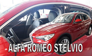 Ветровики вставные для Alfa Romeo Stelvio (2017-) 5D / Альфа Ромео Стелвио [10118] (HEKO)