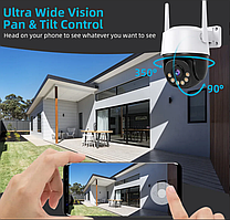 Уличная камера видео наблюдения Wi FI IP Smart Camera, 4 MP, 4 х-ZOOM
