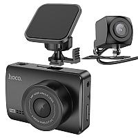 Видеорегистратор c камерой заднего вида HOCO DV3 Driving экран 2.45 IPS, FHD черный