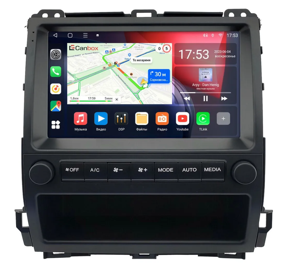 Штатная магнитола Canbox  для Lexus GX 470 2002-2009 на Android 10 (4G-SIM, 2/32, TS18, DSP, QLED)