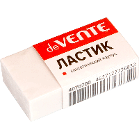Ластик "deVENTE" синтетический каучук, прямоугольный белый,39х21х10 мм, dust-freeв индивидуальной упаковке