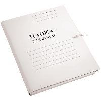 Папка для бумаг с завязками "Attomex" А4 картонная немелованная белая (450 г/м2)