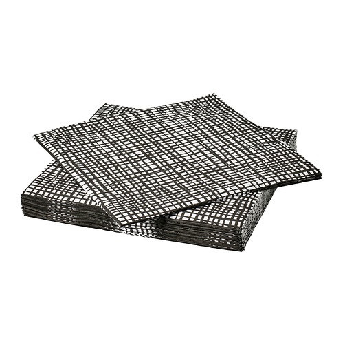 Салфетка бумажная IKEA ГРОПЛЕЙА 33x33 см 30шт черный белый