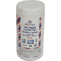 Чистящие салфетки универсальные "Attomex" в тубе 100 шт, влажные для экранов и пластика