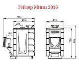 Печь для бани Гейзер Мини 2016 Inox ДН ЗК антрацит, фото 3