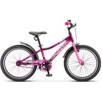 Детский велосипед Stels Pilot 210 20 Z010 2021 (фиолетовый/розовый)