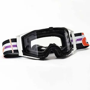 Маска кроссовая  8K ENDURO  оранжевая, прозрачный двойной вентилируемый визор