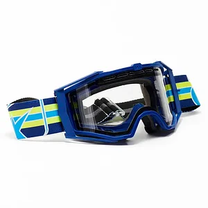 Маска кроссовая  8K ENDURO  синяя, прозрачный двойной вентилируемый визор