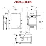 Печь для бани Аврора Inox Витра Иллюминатор антрацит НВ, фото 3
