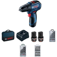 Дрель-шуруповерт Bosch GSR 12V-30 Professional 06019G9001 (с 2-мя АКБ, сумка, набор оснастки), фото 2