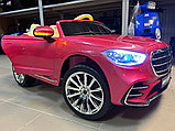 Детский электромобиль RiverToys М333БХ (розовый глянец) Mercedes Лицензия Полный привод, фото 2