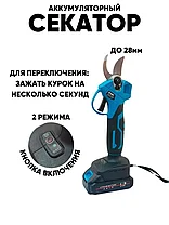 Высоторез садовый аккумуляторный Stohf (штанга 2.5 м, цепная пила, секатор, воздуходувка, 2 АКБ 2 Ач), фото 3