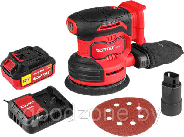 Эксцентриковая шлифмашина Wortex COS 1218-1 E ALL1 1333436 (с 1-им АКБ)