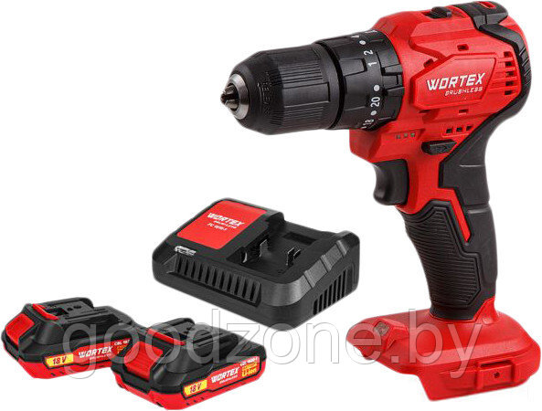 Ударная дрель-шуруповерт Wortex BD 2030-1 DLi 1333424 (с 2-мя АКБ)
