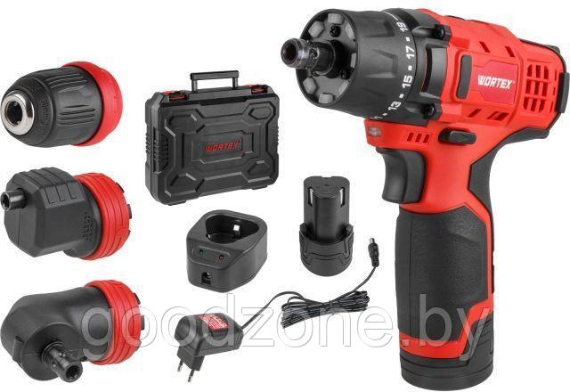 Дрель-шуруповерт Wortex LX BD 1215 Li Set 1326469 (с 2-мя АКБ, кейс)