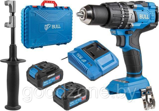 Ударная дрель-шуруповерт Bull SR 1805 (с 2-мя АКБ 4 Ah, кейс)
