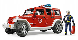 Джип пожарный Bruder 02528 Wrangler Unlimited Rubicon + фигурка пожарника