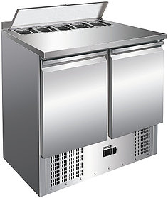 СТОЛ ХОЛОДИЛЬНЫЙ ДЛЯ САЛАТОВ COOLEQ S901-5GN 1/6 (900x700x880/920мм, 220В,  0.2кВт; 257л, +2/+8, для 5хGN1/6)