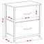 Комод Leset Линкс 2 ящ. (к/з), Каркас Белый, ящики Белые, фото 8