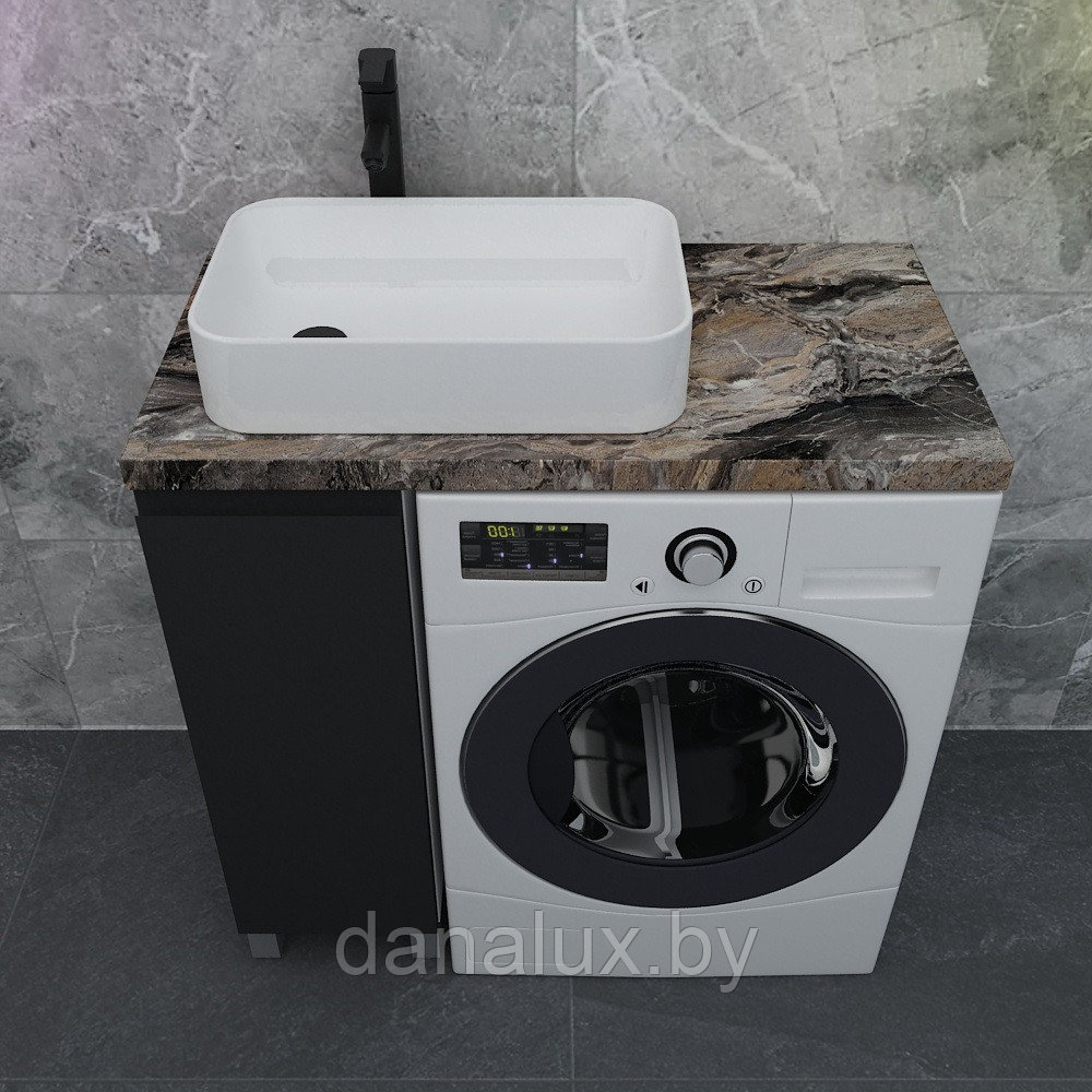 Комплект 3 в 1 Дана Минимал Топ 105 (цвет черный) с дверцей (петли слева)