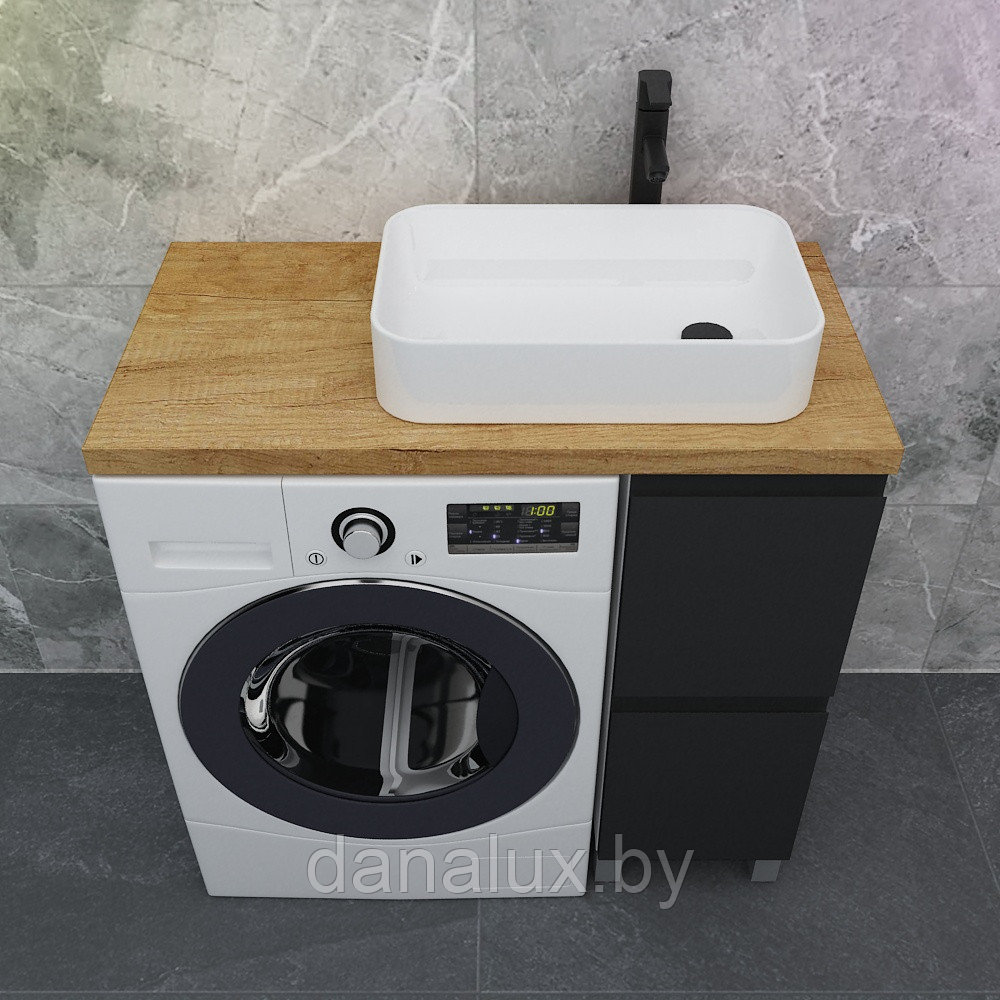 Комплект 3 в 1 Дана Минимал Топ 100 (цвет черный) с ящиками, фото 1