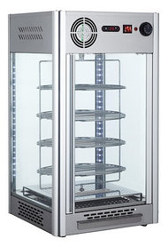 Витрина тепловая для пиццы AIRHOT HW-108 (470х470х870мм, 220В, 1,2кВт, 4 вращающиеся полки, диаметр 355мм)