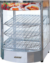 Витрина тепловая настольная AIRHOT HW-1 (350х425х500мм, 220В, 0,85кВт, 3 наклонные полки, подсветка, 30-90С)