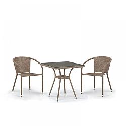 Комплект плетеной мебели T282BNT/Y137C-W56 Light brown 2Pcs