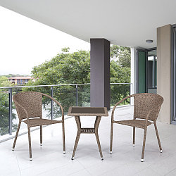 Комплект плетеной мебели T25B/Y137C-W56 Light brown 2Pcs