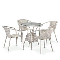 Комплект плетеной мебели T705ANT/Y137C-W85 4Pcs Latte