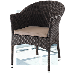 Плетеное кресло AFM-353BL Brown + подушка