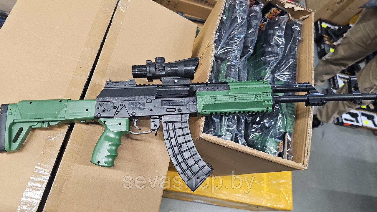 Пневматический автомат Калашникова АК 47 (84 см) на пульках