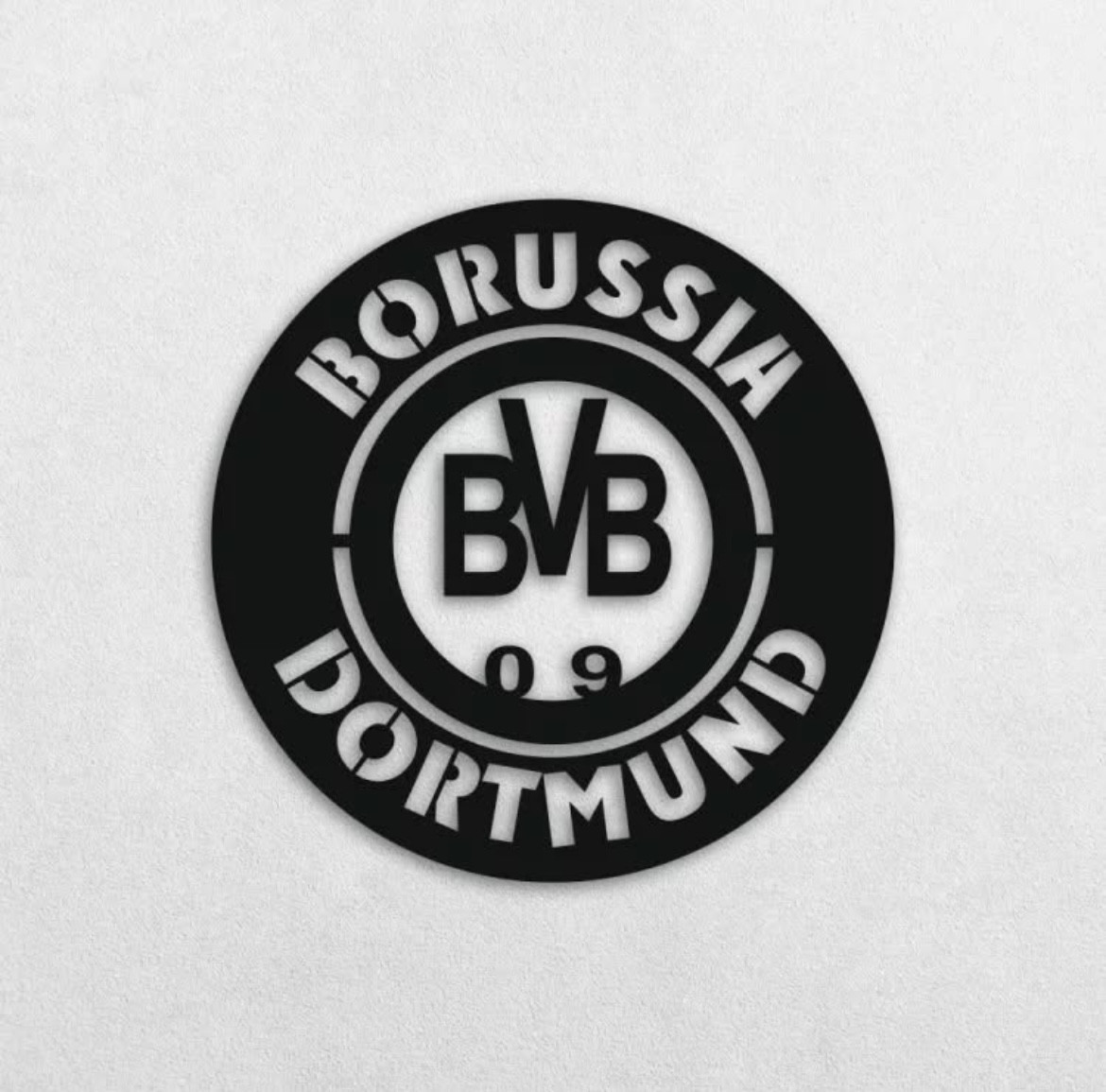 Настенное панно с эмблемой футбольного клуба BORUSSIA DORTMUND 40 см