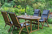 Обеденный комплект KIMBERLY на 4 персоны(овальный стол)