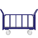 Тележка платформенная четырёхколёсная с трубчатыми бортами ТБ 1 (500х800), фото 2