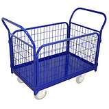 Тележка платформенная четырёхколёсная с сетчатыми бортами ТС 7 (800х1400), фото 2