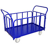 Тележка платформенная четырёхколёсная с трубчатыми бортами ТБ 9 (500х1000), фото 3