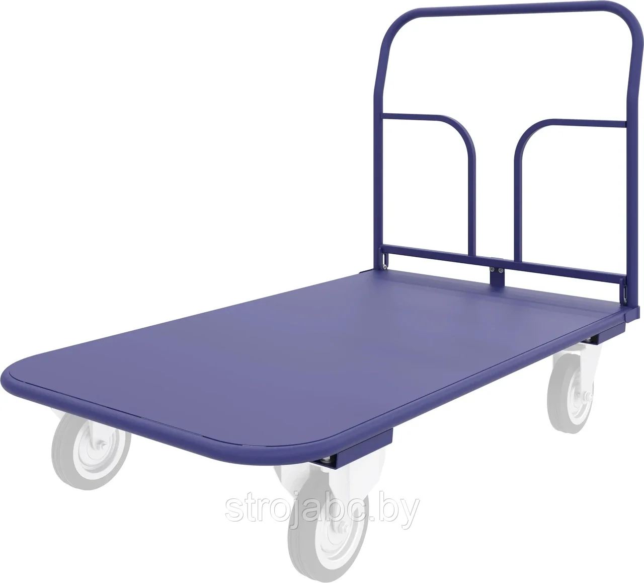 Тележка платформенная четырёхколёсная складная ручка, зацеп. ТПСР 5 МЗ (700х1200)