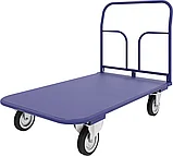 Тележка платформенная четырёхколёсная складная ручка, зацеп. ТПСР 5 МЗ (700х1200), фото 2