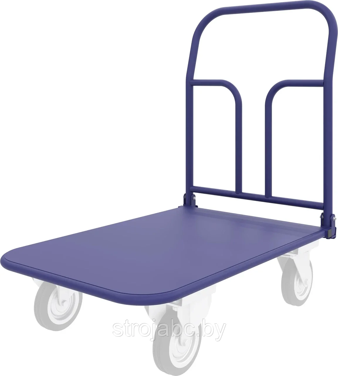 Тележка платформенная четырёхколёсная складная ручка, педаль. ТПСР 2 М (600х900)