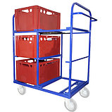 Тележка платформенная четырёхколёсная трехъярусная ТДЯ (636х896х1013мм), фото 2