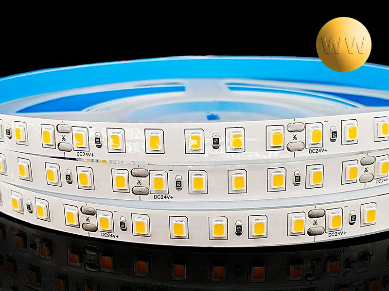 Светодиодная лента SMD 2835 120LED 12W 24V IP33 HIGH CLASS белый тёплый