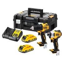 Наборы электроинструментов DeWalt DCK2061D2T (шуруповерт, винтоверт, 2 АКБ, кейс)