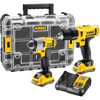 Наборы электроинструментов DeWalt DCK211D2T (шуруповерт, винтоверт, 2 АКБ, кейс)
