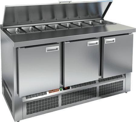 СТОЛ ДЛЯ САЛАТОВ HICOLD SLE1-111GN С КРЫШК. (1485х700х850мм, 0,22, +2/+10, для 8хGN1/3)