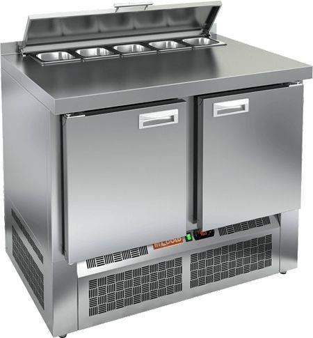 СТОЛ ДЛЯ САЛАТОВ HICOLD SLE2-11GN (1/6) C КРЫШК. (1000х700х850мм, 0,15, +2/+10, для 5хGN1/6)