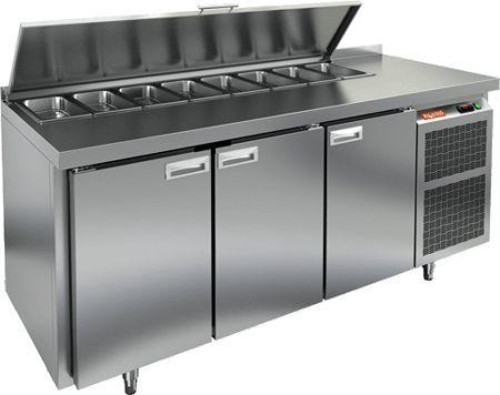 СТОЛ ДЛЯ САЛАТОВ HICOLD SL1-111GN C КРЫШК. (1835х700х850мм, 0,22, +2/+10, для 8хGN1/3)